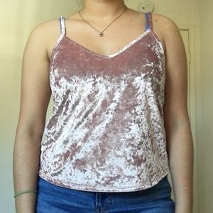 Pink Velvet Camisole